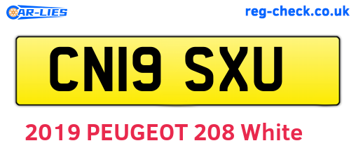 CN19SXU are the vehicle registration plates.