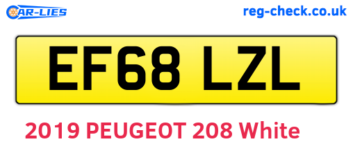EF68LZL are the vehicle registration plates.