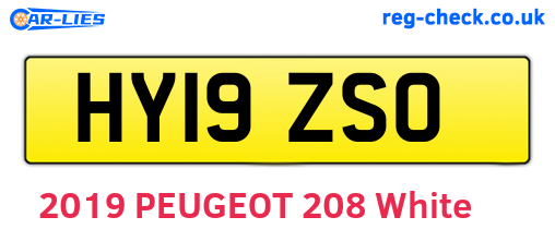 HY19ZSO are the vehicle registration plates.