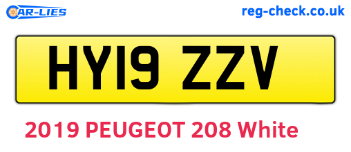 HY19ZZV are the vehicle registration plates.