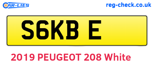 S6KBE are the vehicle registration plates.