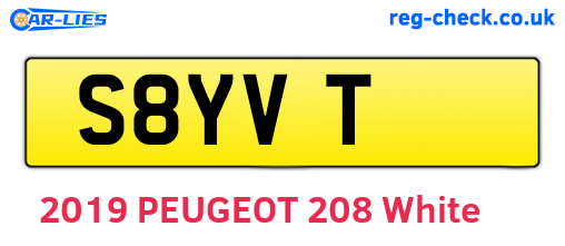 S8YVT are the vehicle registration plates.
