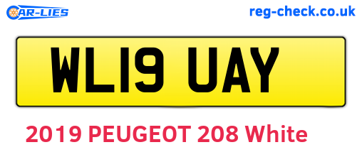 WL19UAY are the vehicle registration plates.