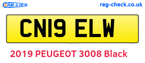 CN19ELW are the vehicle registration plates.