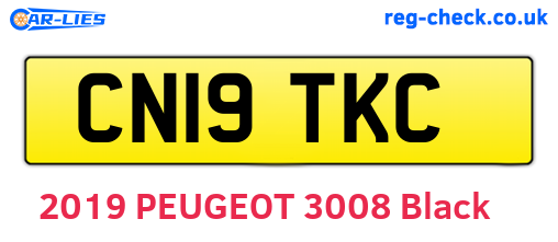 CN19TKC are the vehicle registration plates.