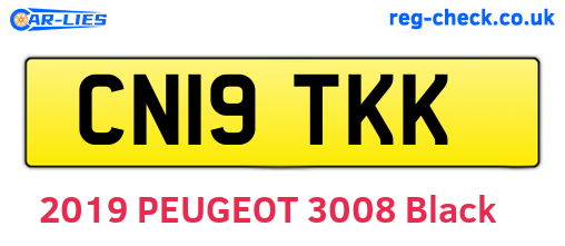 CN19TKK are the vehicle registration plates.