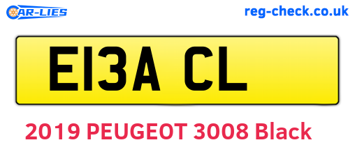 E13ACL are the vehicle registration plates.