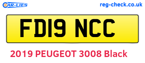FD19NCC are the vehicle registration plates.