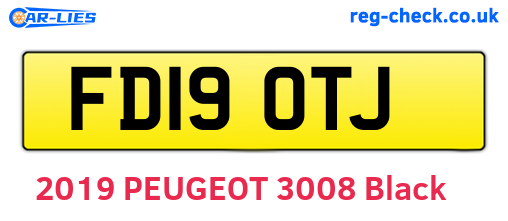 FD19OTJ are the vehicle registration plates.