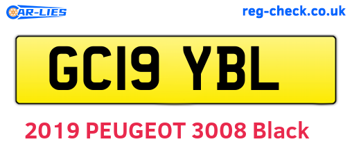 GC19YBL are the vehicle registration plates.