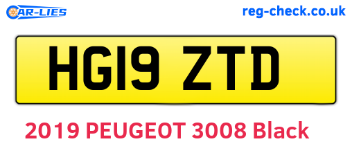HG19ZTD are the vehicle registration plates.