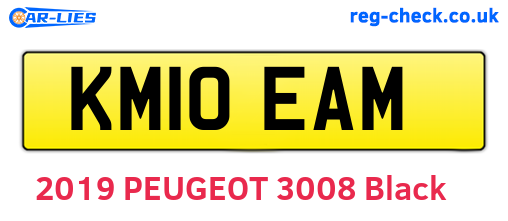KM10EAM are the vehicle registration plates.