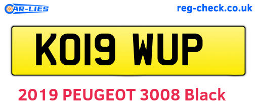 KO19WUP are the vehicle registration plates.