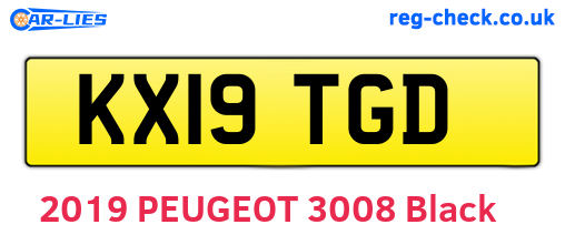 KX19TGD are the vehicle registration plates.