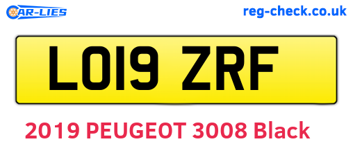 LO19ZRF are the vehicle registration plates.