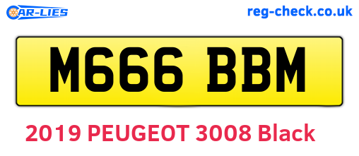 M666BBM are the vehicle registration plates.
