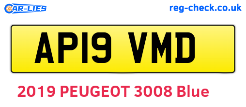 AP19VMD are the vehicle registration plates.