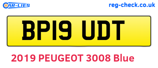 BP19UDT are the vehicle registration plates.