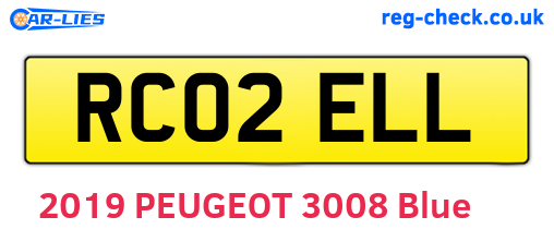 RC02ELL are the vehicle registration plates.