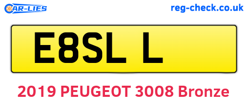 E8SLL are the vehicle registration plates.
