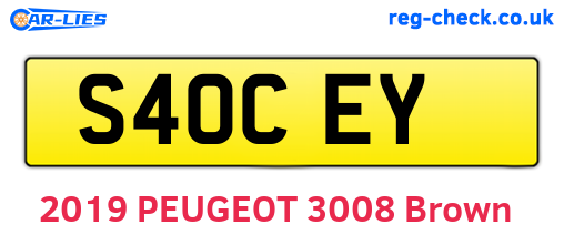 S40CEY are the vehicle registration plates.