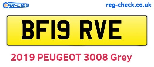 BF19RVE are the vehicle registration plates.
