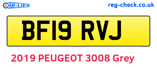 BF19RVJ are the vehicle registration plates.
