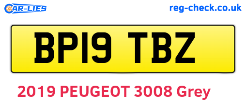 BP19TBZ are the vehicle registration plates.