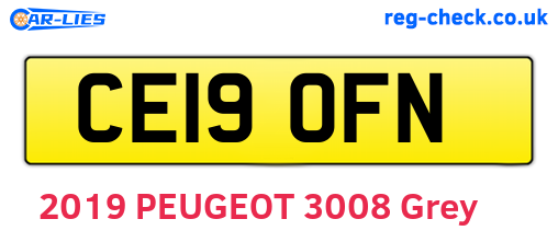 CE19OFN are the vehicle registration plates.