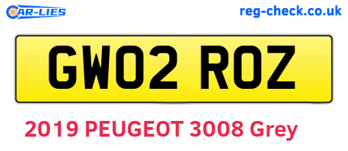 GW02ROZ are the vehicle registration plates.