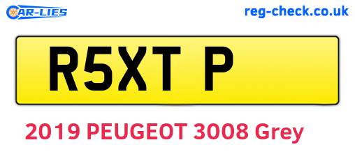 R5XTP are the vehicle registration plates.