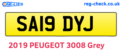 SA19DYJ are the vehicle registration plates.