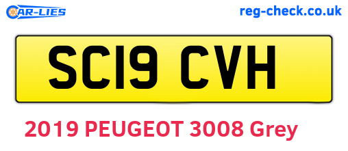 SC19CVH are the vehicle registration plates.