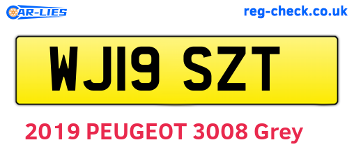 WJ19SZT are the vehicle registration plates.