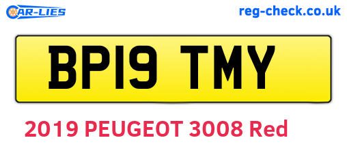 BP19TMY are the vehicle registration plates.