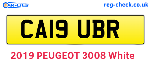 CA19UBR are the vehicle registration plates.