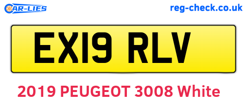 EX19RLV are the vehicle registration plates.