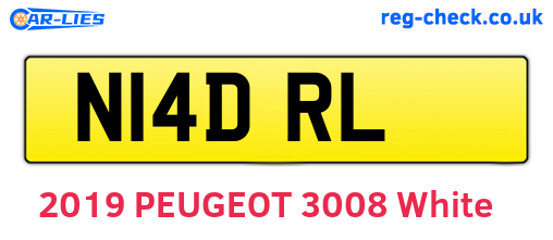 N14DRL are the vehicle registration plates.