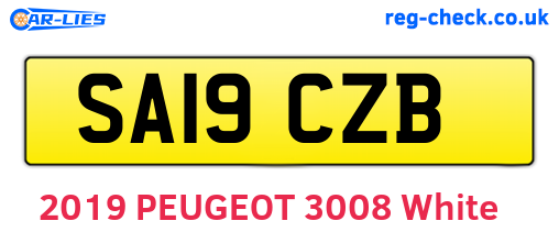 SA19CZB are the vehicle registration plates.