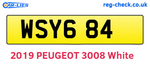 WSY684 are the vehicle registration plates.