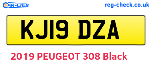 KJ19DZA are the vehicle registration plates.