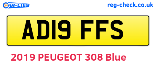AD19FFS are the vehicle registration plates.
