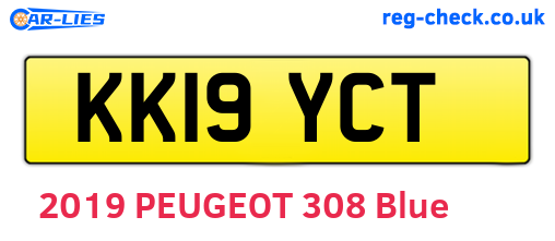 KK19YCT are the vehicle registration plates.