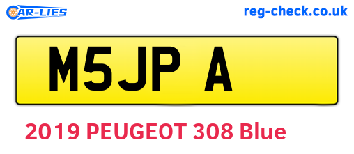 M5JPA are the vehicle registration plates.