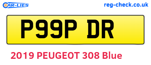 P99PDR are the vehicle registration plates.