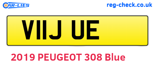 V11JUE are the vehicle registration plates.
