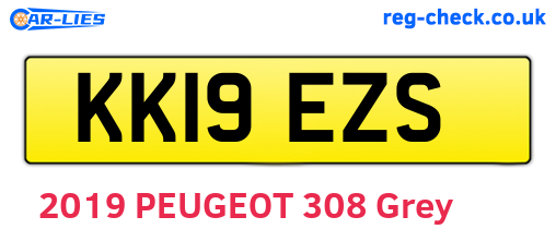 KK19EZS are the vehicle registration plates.