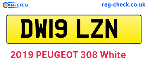 DW19LZN are the vehicle registration plates.