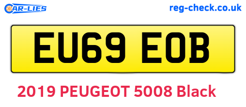 EU69EOB are the vehicle registration plates.