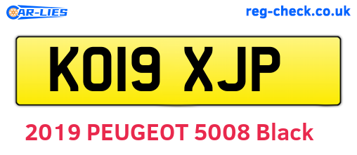 KO19XJP are the vehicle registration plates.